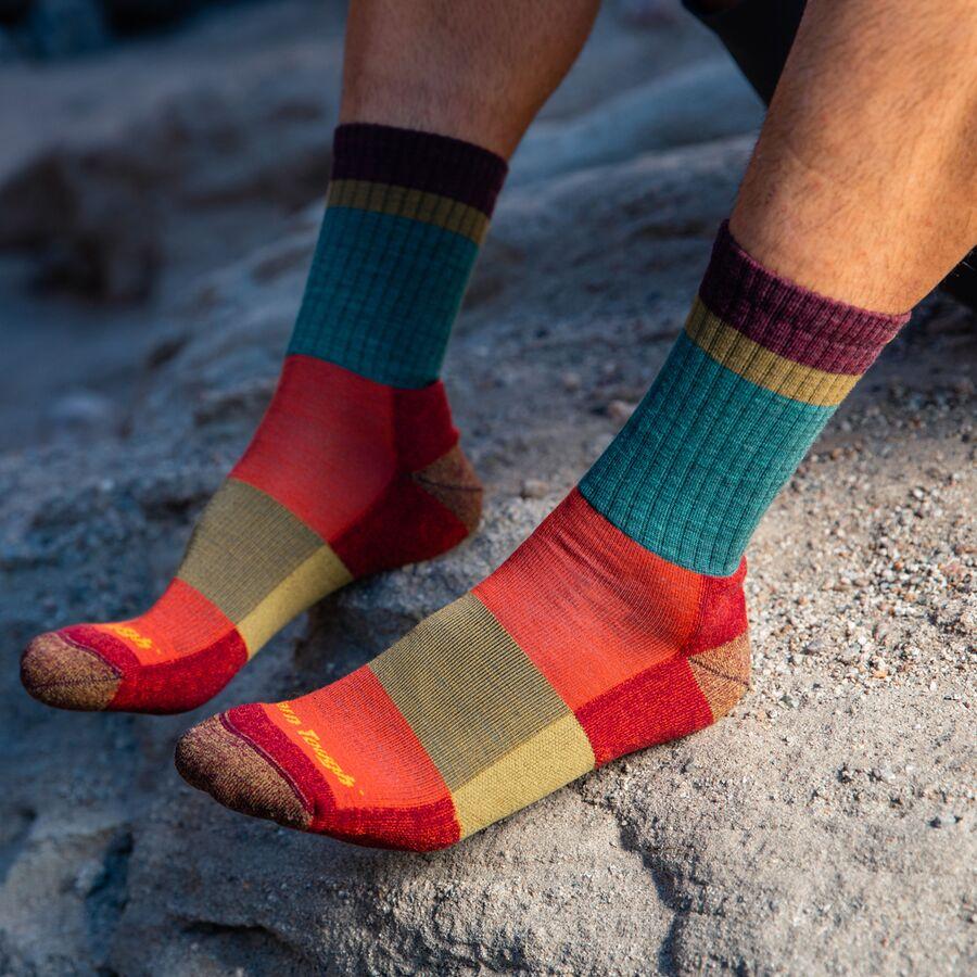 Darn Tough Heady Stripe Micro Crew Light Cushion Sock - Men's Teal