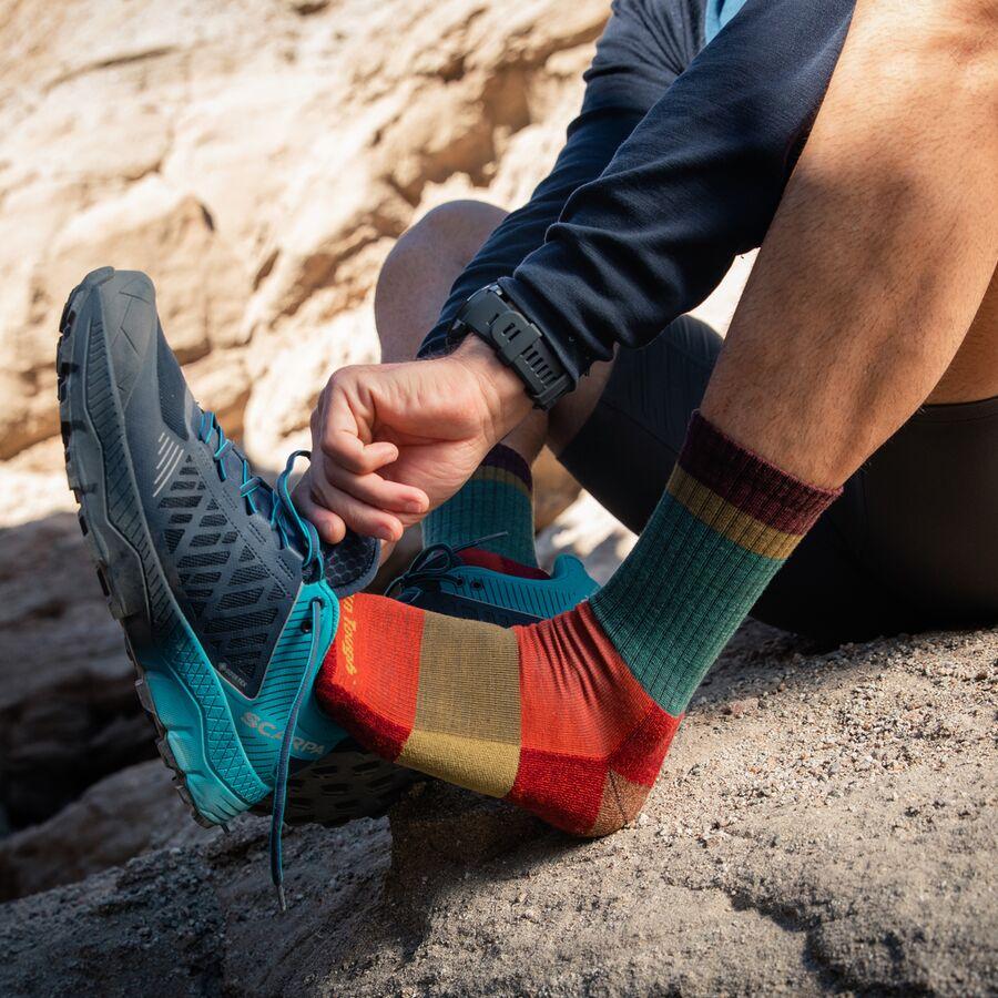 Darn Tough Heady Stripe Micro Crew Light Cushion Sock - Men's Teal