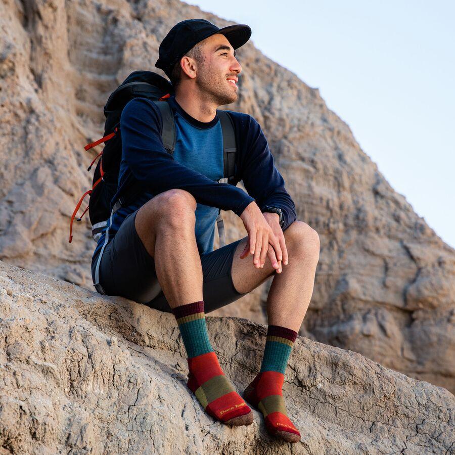 Darn Tough Heady Stripe Micro Crew Light Cushion Sock - Men's Teal