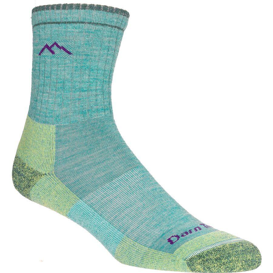 Darn Tough Hiker Micro Crew Cushion Sock - Women's Aqua Heather