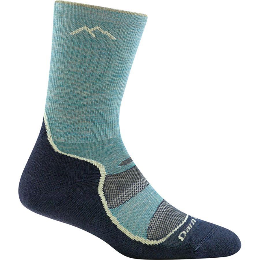 Darn Tough Light Hiker Micro Crew Light Cushion Sock - Women's Aqua