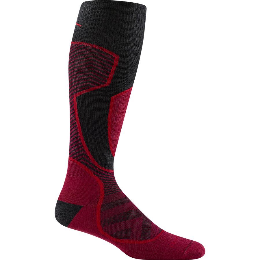 Darn Tough Outer Limits OTC Lightweight Cushion Padded Shin Sock Burgundy