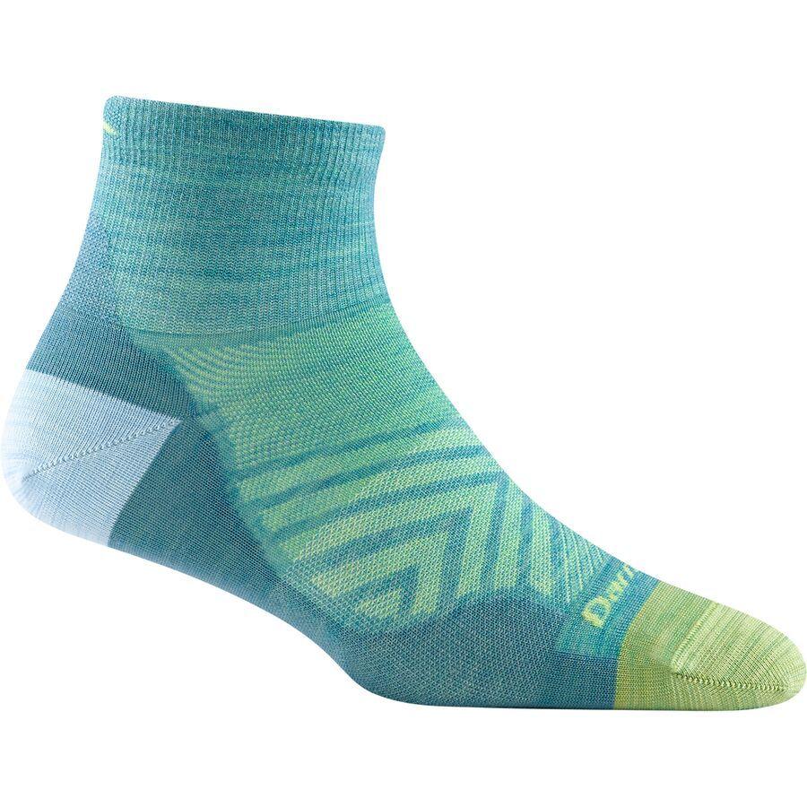 Darn Tough Run 1/4 Ultra-Lightweight Sock - Women's Aqua