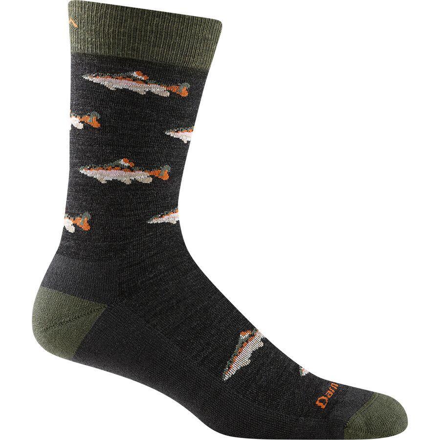 Darn Tough Spey Fly Crew Lightweight Cushion Sock - Men's Charcoal