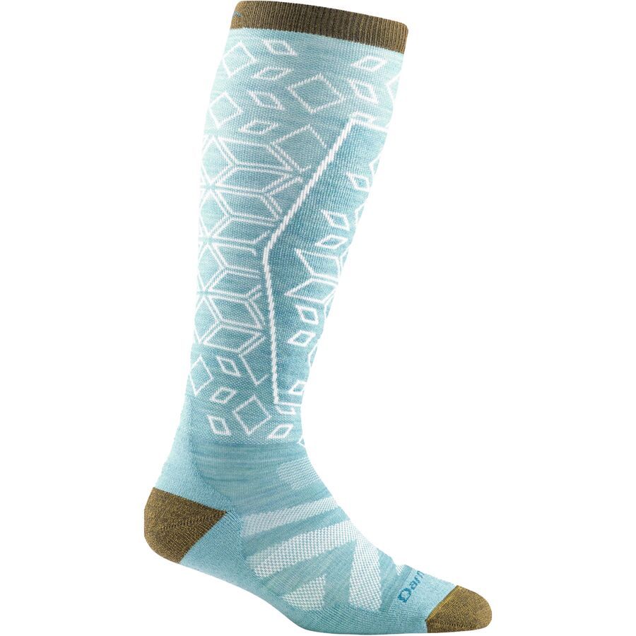 Darn Tough Traverse OTC Lightweight Cushion Padded Shin Sock - Women's Aqua