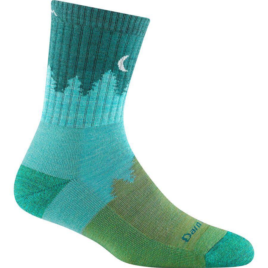 Darn Tough Treeline Micro Crew Cushion Sock - Women's Aqua