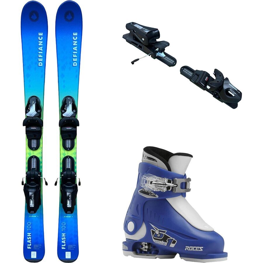 Defiance Flash Junior Blue Ski Package+Roce Adjustable Ski Boots 2025
