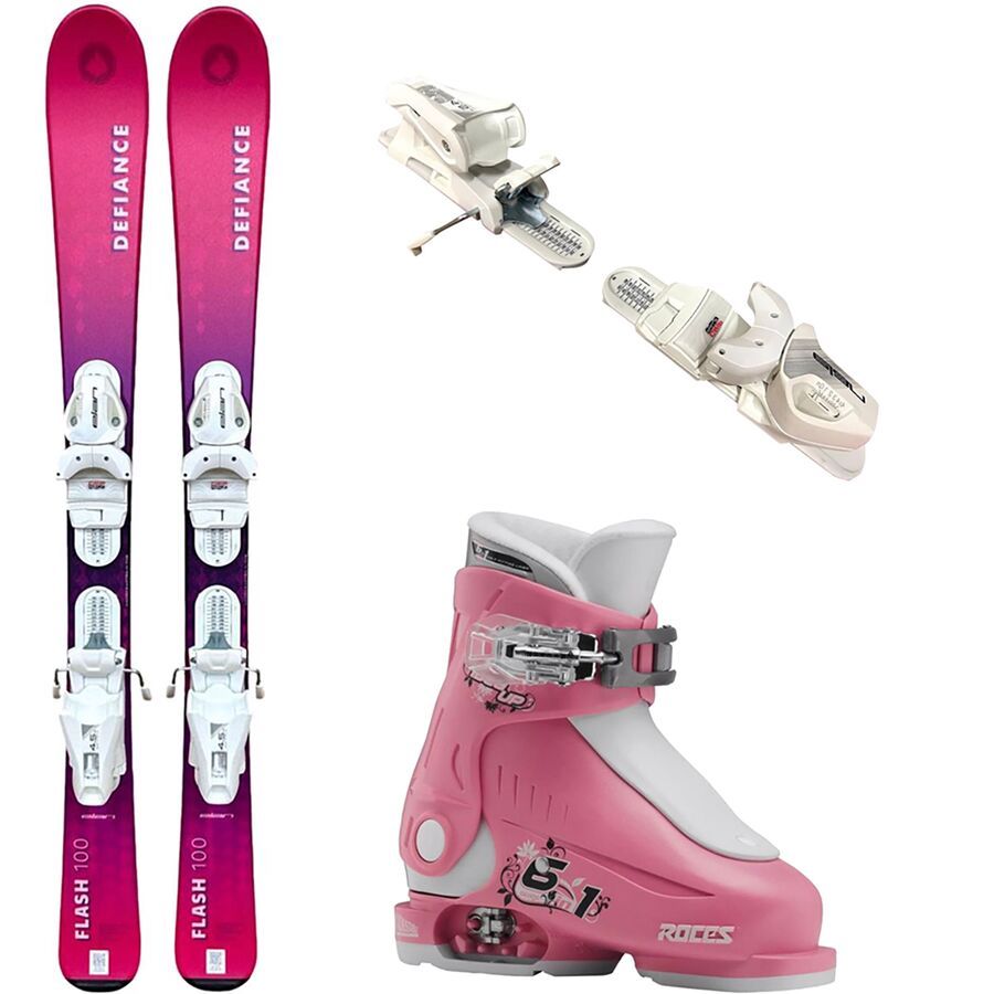 Defiance Flash Junior Pink Ski Package+Roce Adjustable Ski Boots 2025