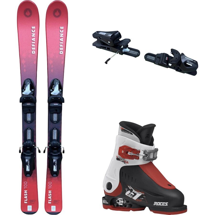 Defiance Flash Junior Red Ski Package +Roce Adjustable Ski Boots 2025