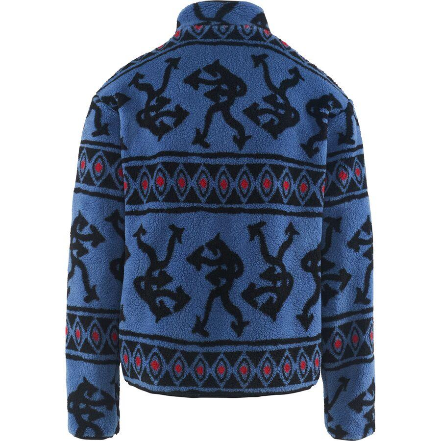 District Vision Half-Zip Pile Fleece Jacket - Men's Blue Arrow