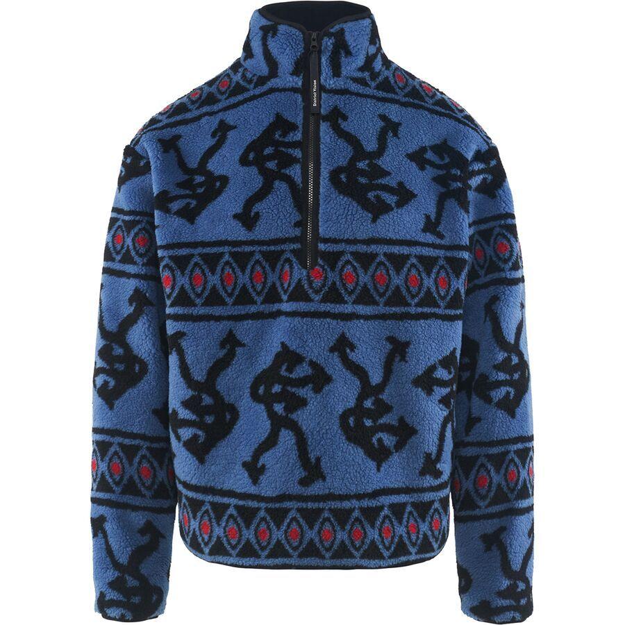 District Vision Half-Zip Pile Fleece Jacket - Men's Blue Arrow