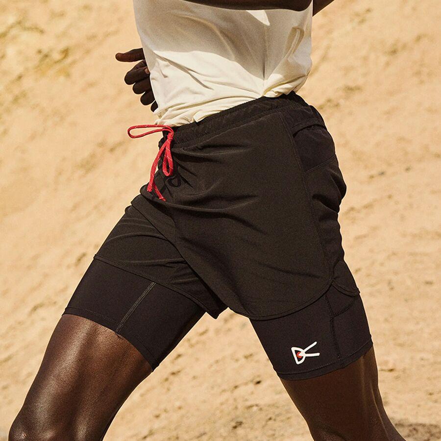 District Vision Layered Pocketed Trail Short - Men's Black