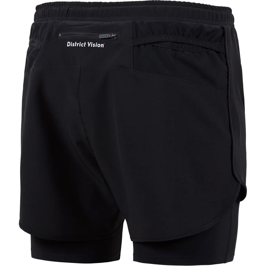 District Vision Layered Pocketed Trail Short - Men's Black