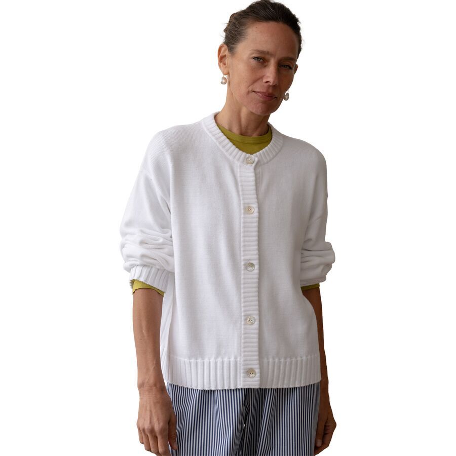 Donni The Cotton Knit Cardigan - Women's Powder