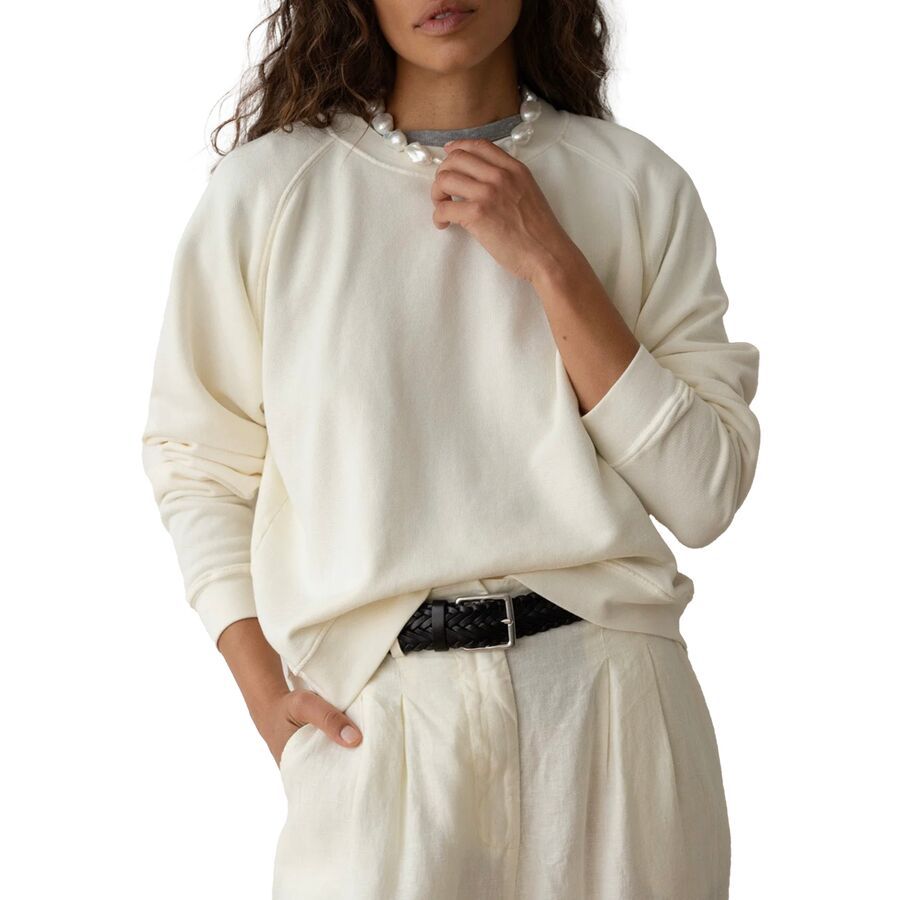 Donni The Eco-Terry Crewneck Sweatshirt - Women's Creme