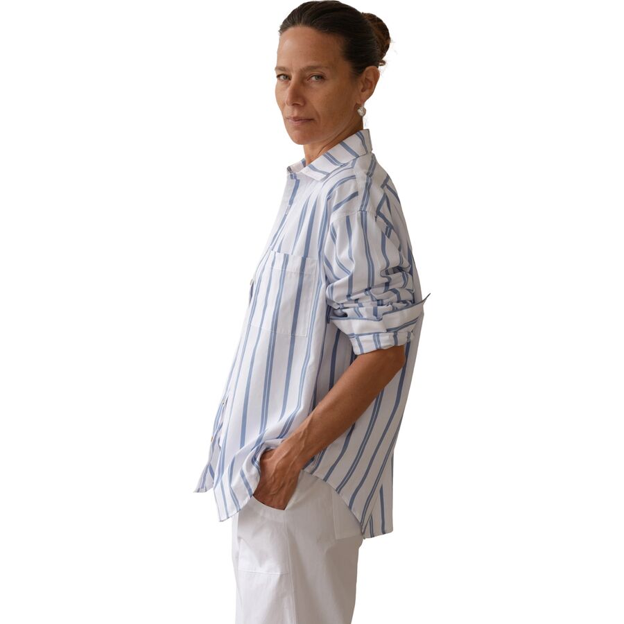 Donni The Pop Shirt - Women's Cornflower Stripe