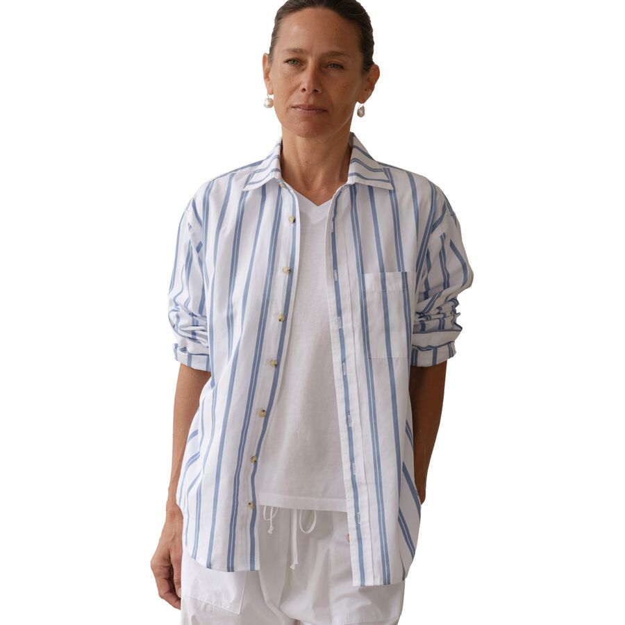 Donni The Pop Shirt - Women's Cornflower Stripe