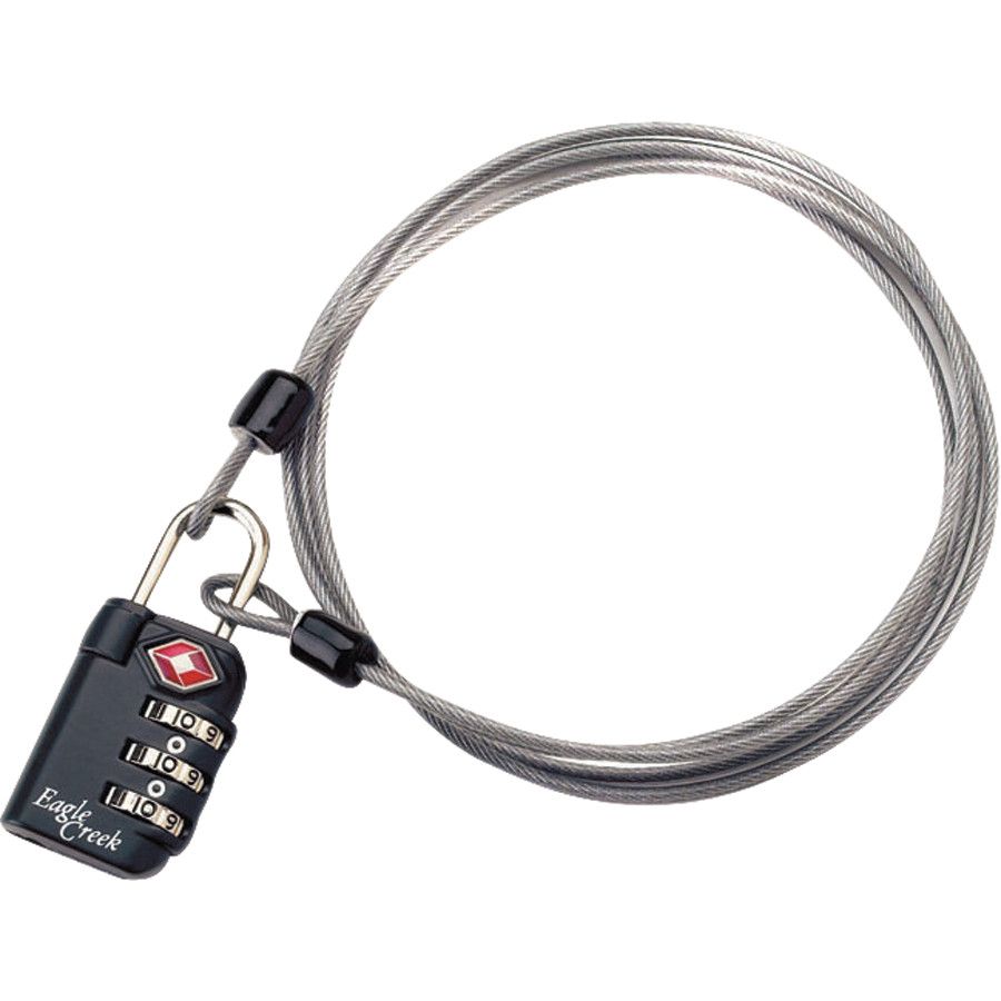 Eagle Creek 3-Dial TSA Security Lock & Cable Graphite
