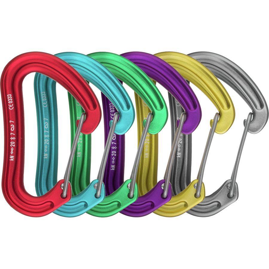 Edelrid Nineteen G Carabiner - 6-Pack Assorted Colors