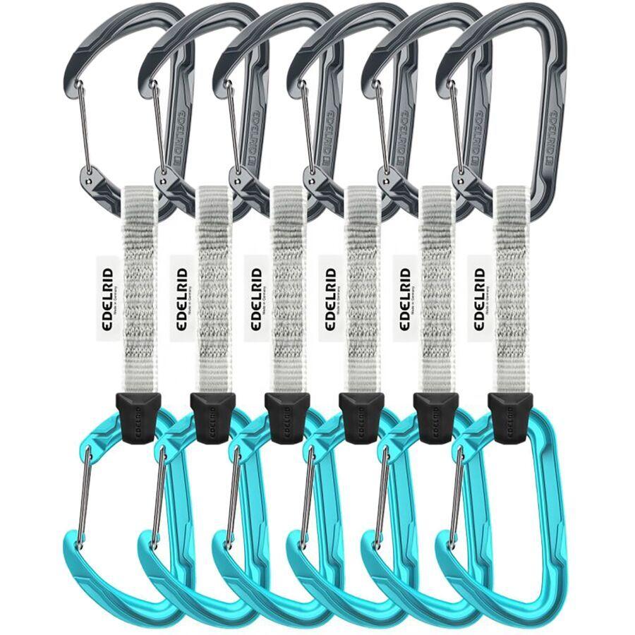 Edelrid Pure Wire Quickdraw Set - 6-Pack Slate/Icemint