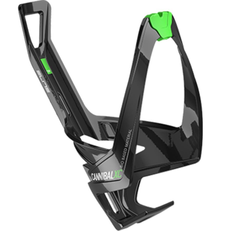 Elite Cannibal XC Bottle Cage Bio Based Gloss Black/Green