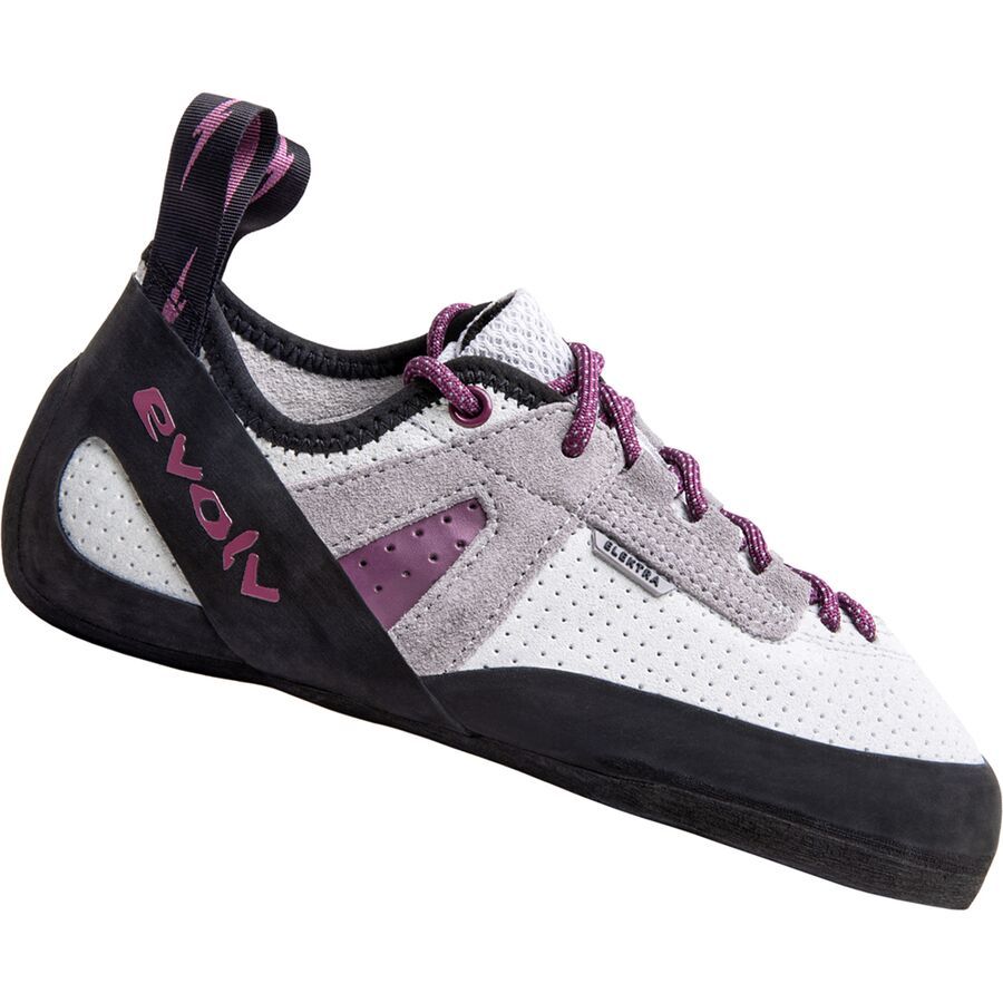 Evolv Elektra Lace Climbing Shoe Silk White / Grape
