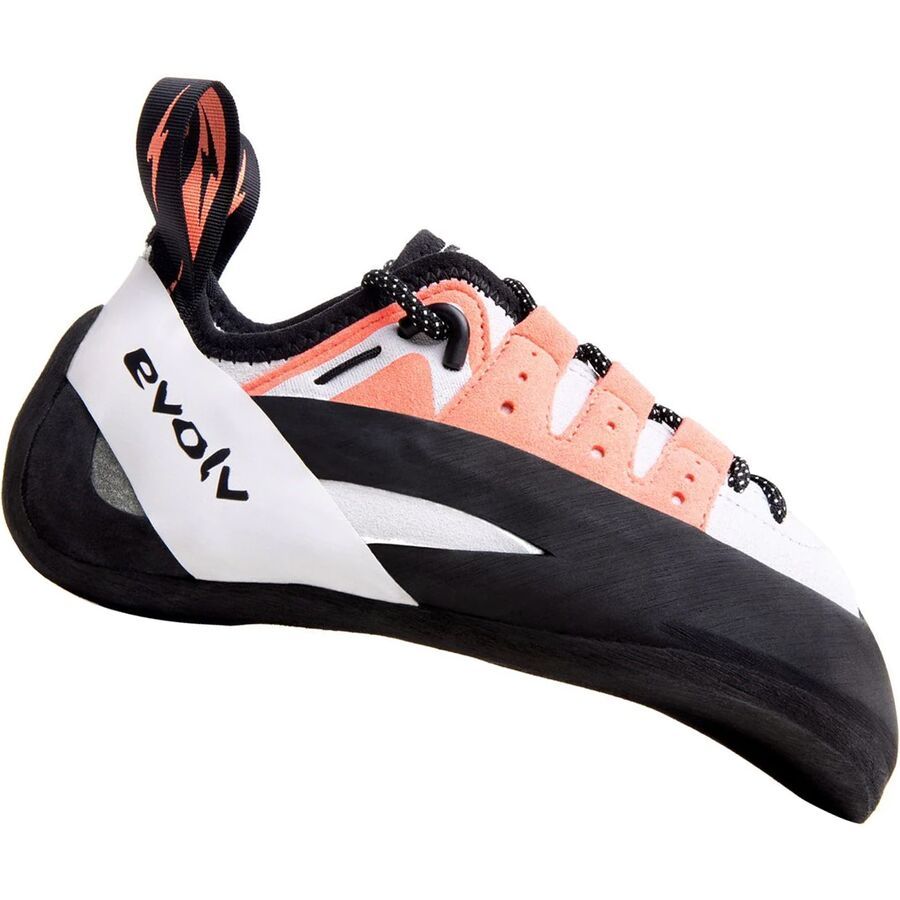 Evolv Geshido Lace Climbing Shoe - Women's White/Coral/Black