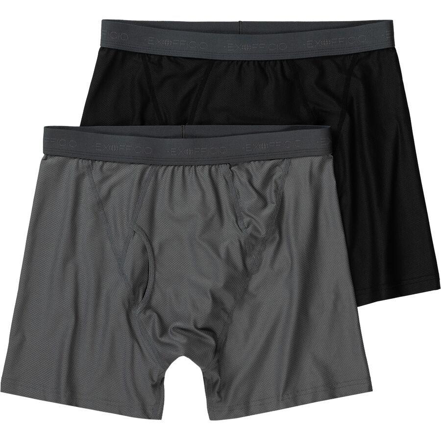 ExOfficio Give-N-Go 2.0 Boxer Brief - 2-Pack - Men's Steel Onyx/Black