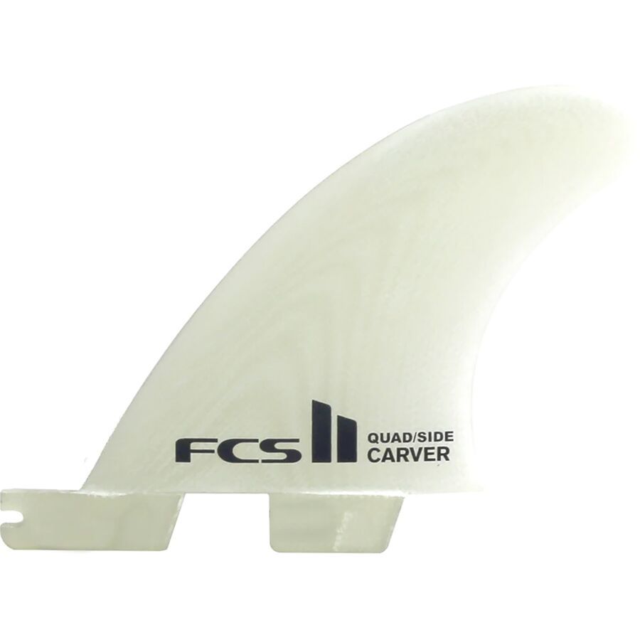 FCS Carver II PG Quad Rear Side Byte Surfboard Fins Clear