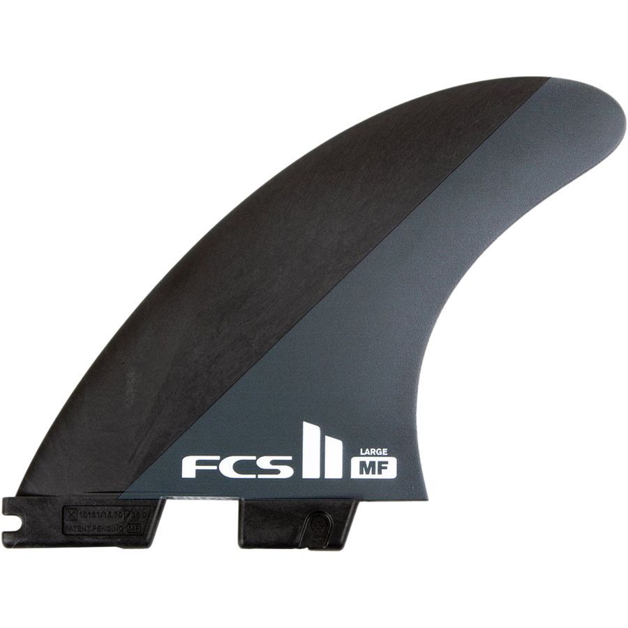 FCS Mick Fanning Neo Carbon Thruster Surfboard Fins Charcoal