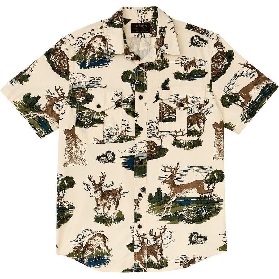 Filson Alaskan Guide Lightweight Short-Sleeve Shirt - Men's VtgWtDeers