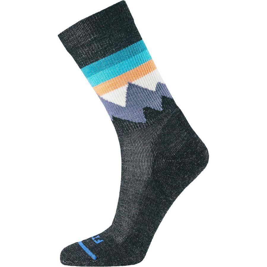 FITS Light Hiker Mountain Top Crew Socks Charcoal