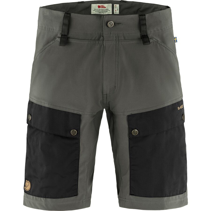 Fjallraven Keb Short - Men's Black/Stone Grey
