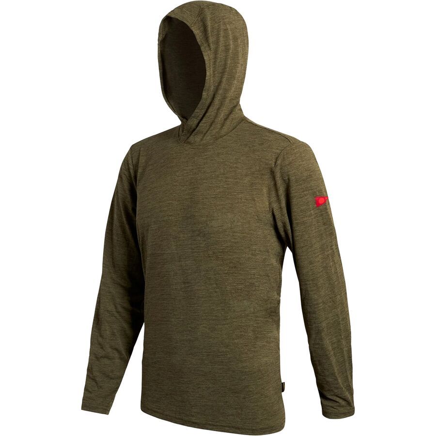 Florence Marine X Airtex Long-Sleeve Hooded Shirt - Men's Heather Burnt Olive