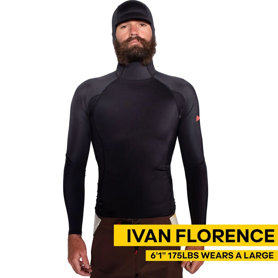 Florence Marine X Long-Sleeve Hooded Rashguard Black