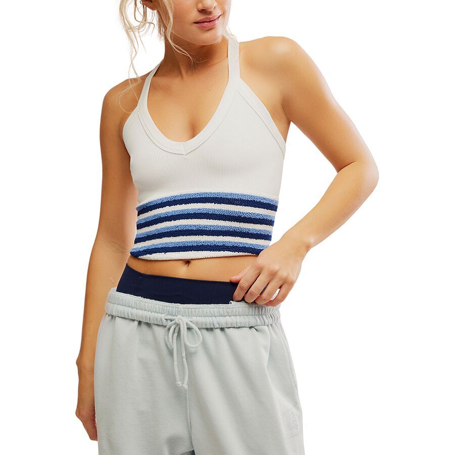 FP Movement All Clear V Neck Stripe Cami - Women's White Combo