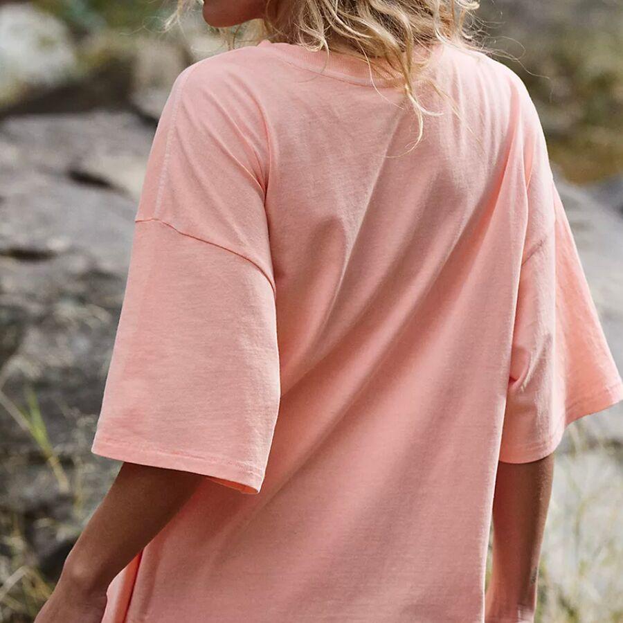 FP Movement Logo Tackle T-Shirt - Women's Pastel Peach Combo