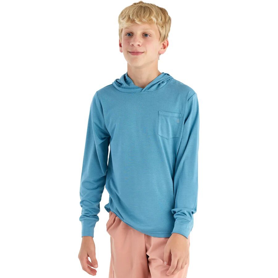 Free Fly Bamboo Shade Hoodie - Kids' Bluestone