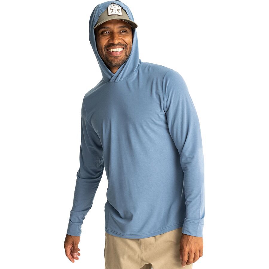 Free Fly Elevate Lightweight Hoodie - Men's Bluestone