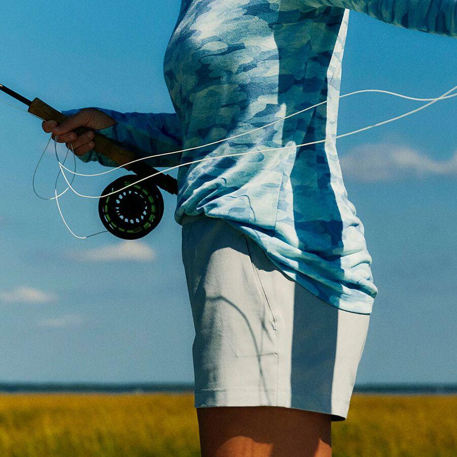 Free Fly Lightweight II Hoodie - Women's Seasmoke Camo - Surf Blue