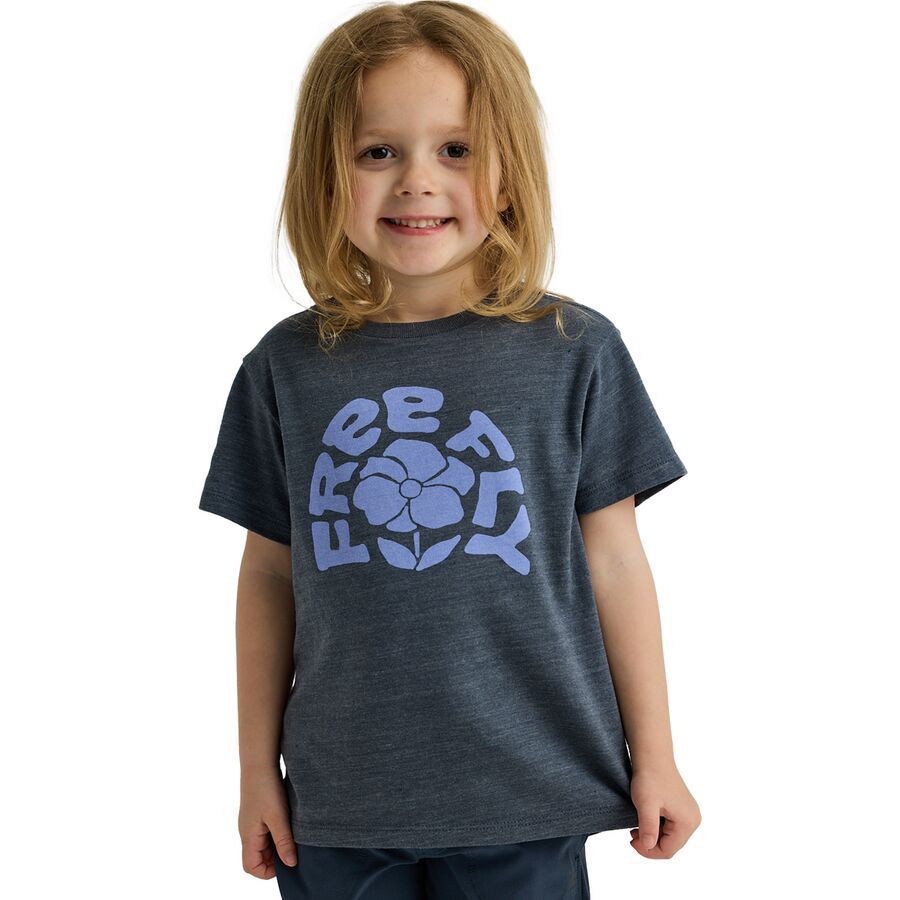Free Fly Poppy T-Shirt - Toddler Girls' Heather Black Sand