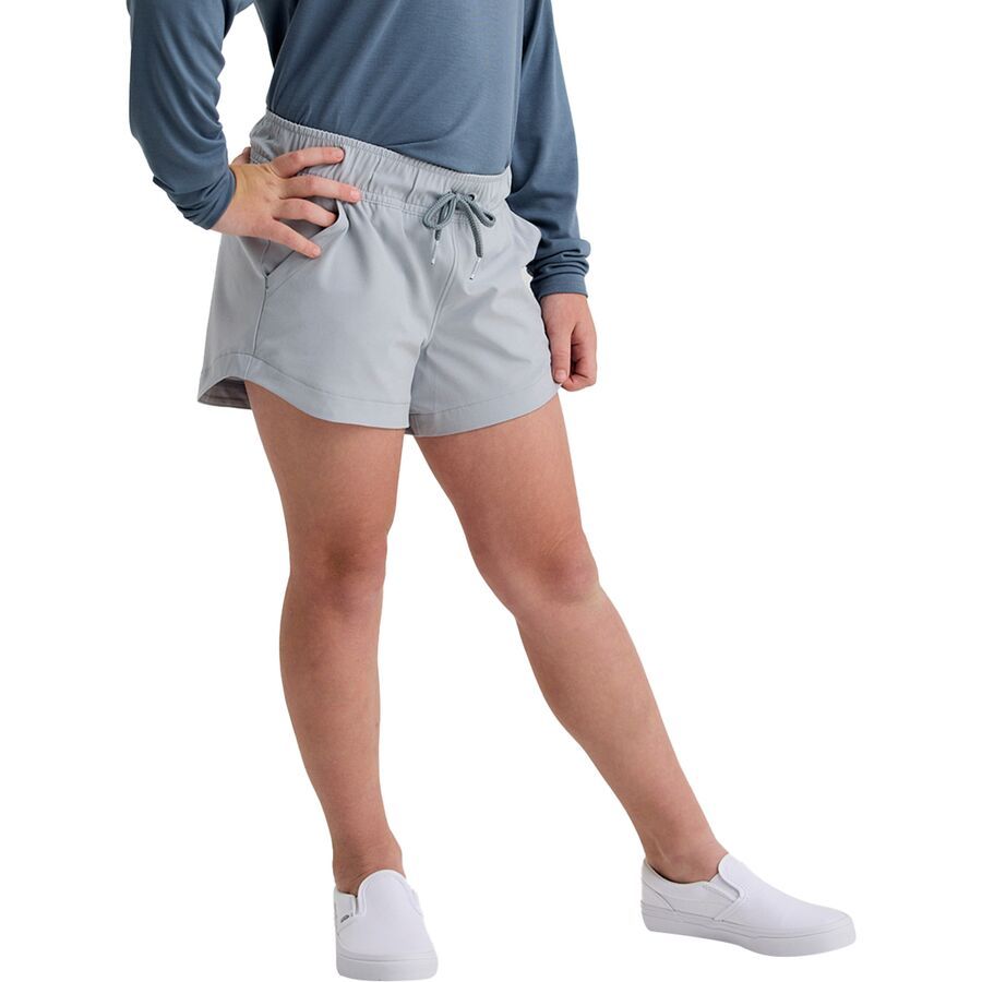 Free Fly Pull-On Breeze Short - Girls' Aspen Grey