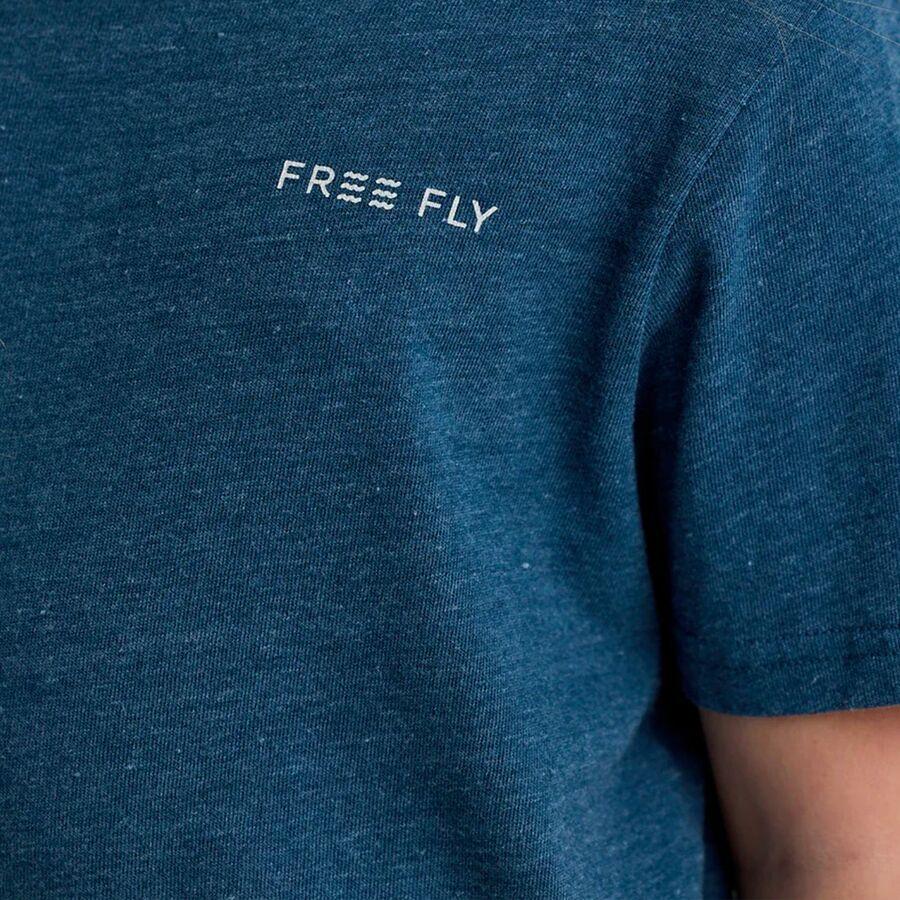 Free Fly Salt And Sun T-Shirt - Boys' Heather Legion Blue