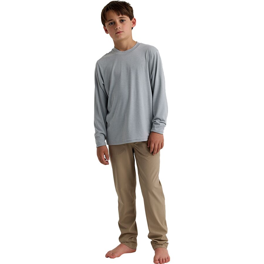 Free Fly Shade Long-Sleeve Top - Boys' Heather Aspen Grey