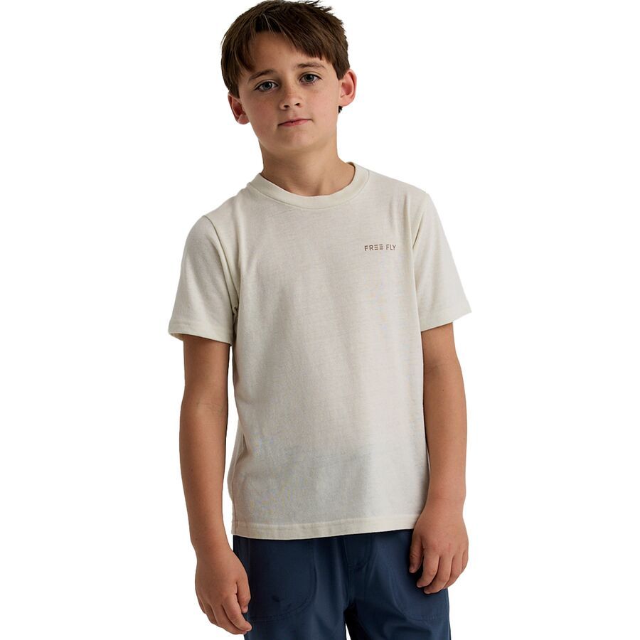 Free Fly Vintage Camo Redfish T-Shirt - Boys' Heather Birch