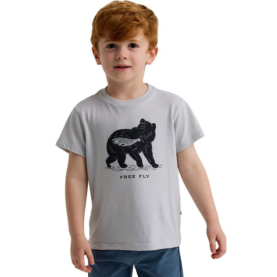 Free Fly Wild Caught T-Shirt - Boys' Heather Aspen Grey