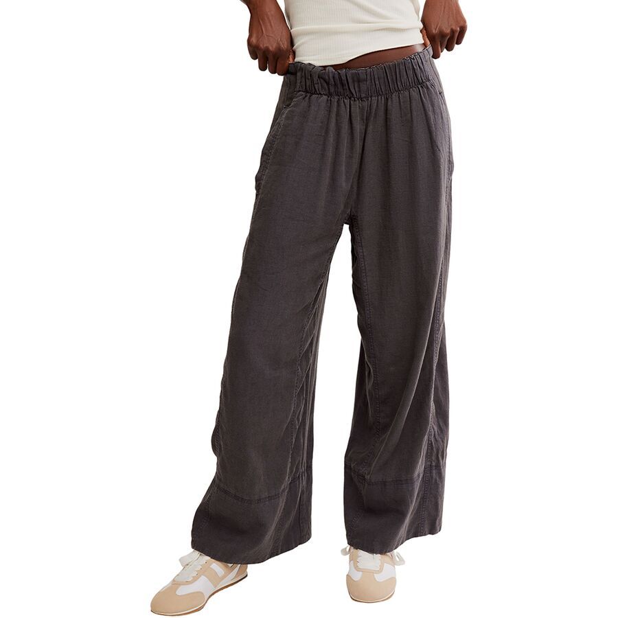 Free People Days End Linen Pull On Pant - Women's Black