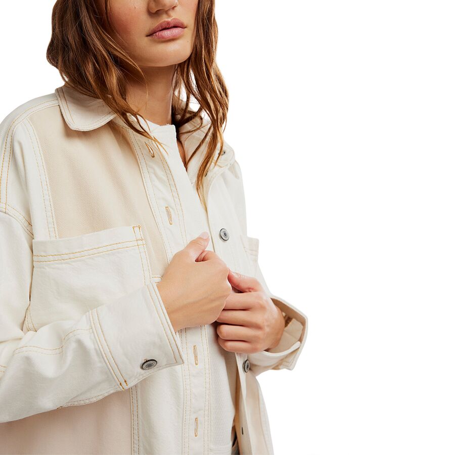 Free People Ivory Mountain Roads Button-Up Shirt - Women's Mixed