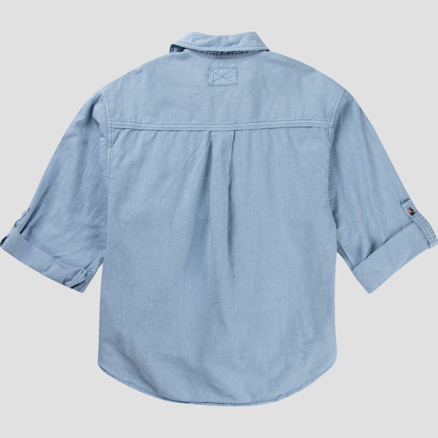 Free People Made For Sun Linen Shirt - Women's Faded Denim