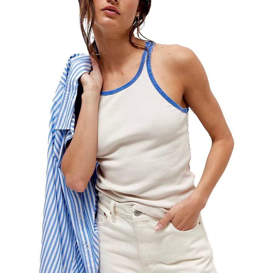 Free People Only One Ringer Solids Tank Top - Women's Ivory Combo